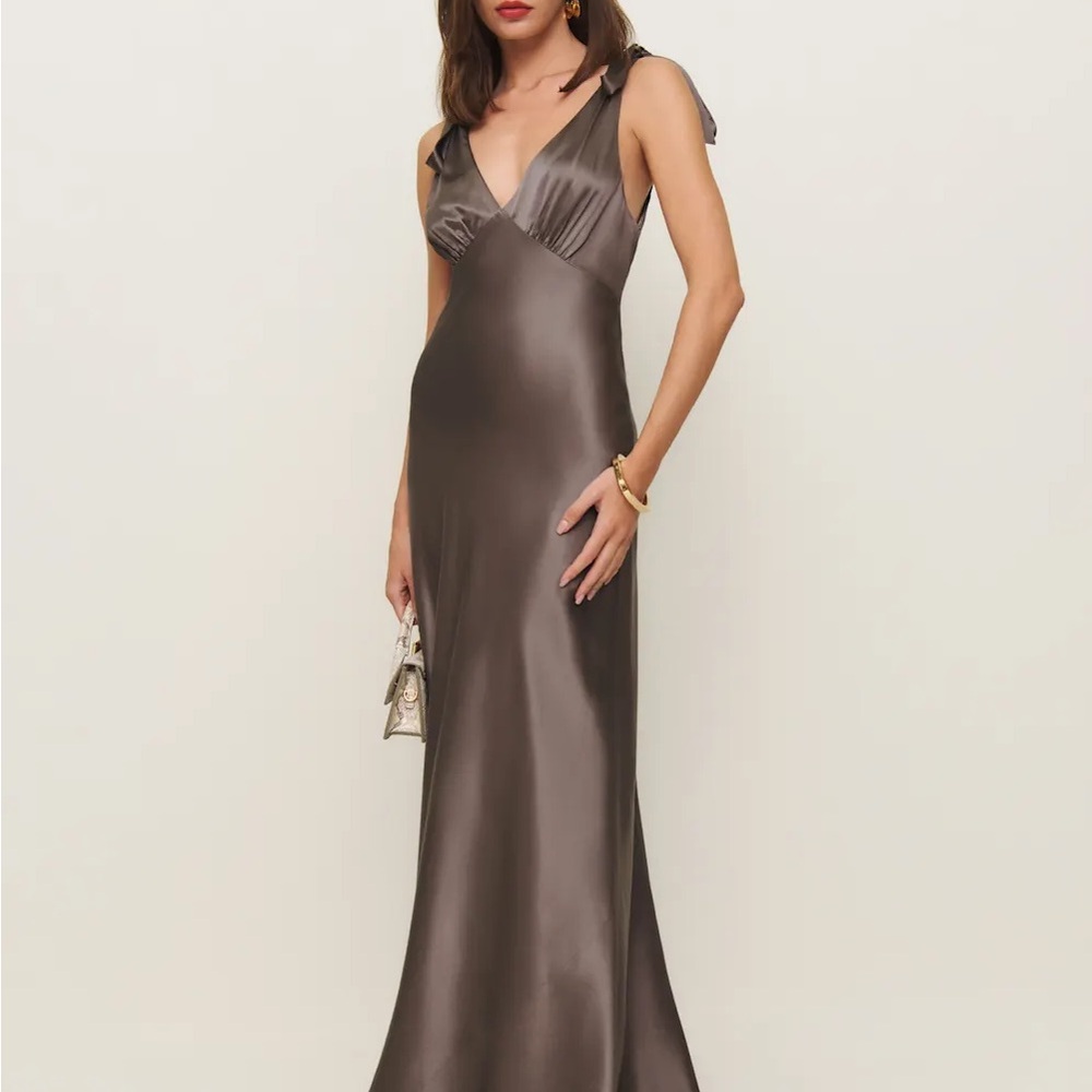 Reformation Pernille Silk Maxi Dress in Magnetic